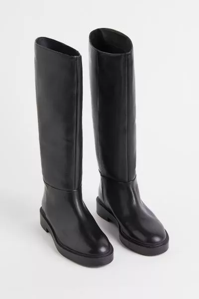 Faux Leather Contrast Knee High … curated on LTK