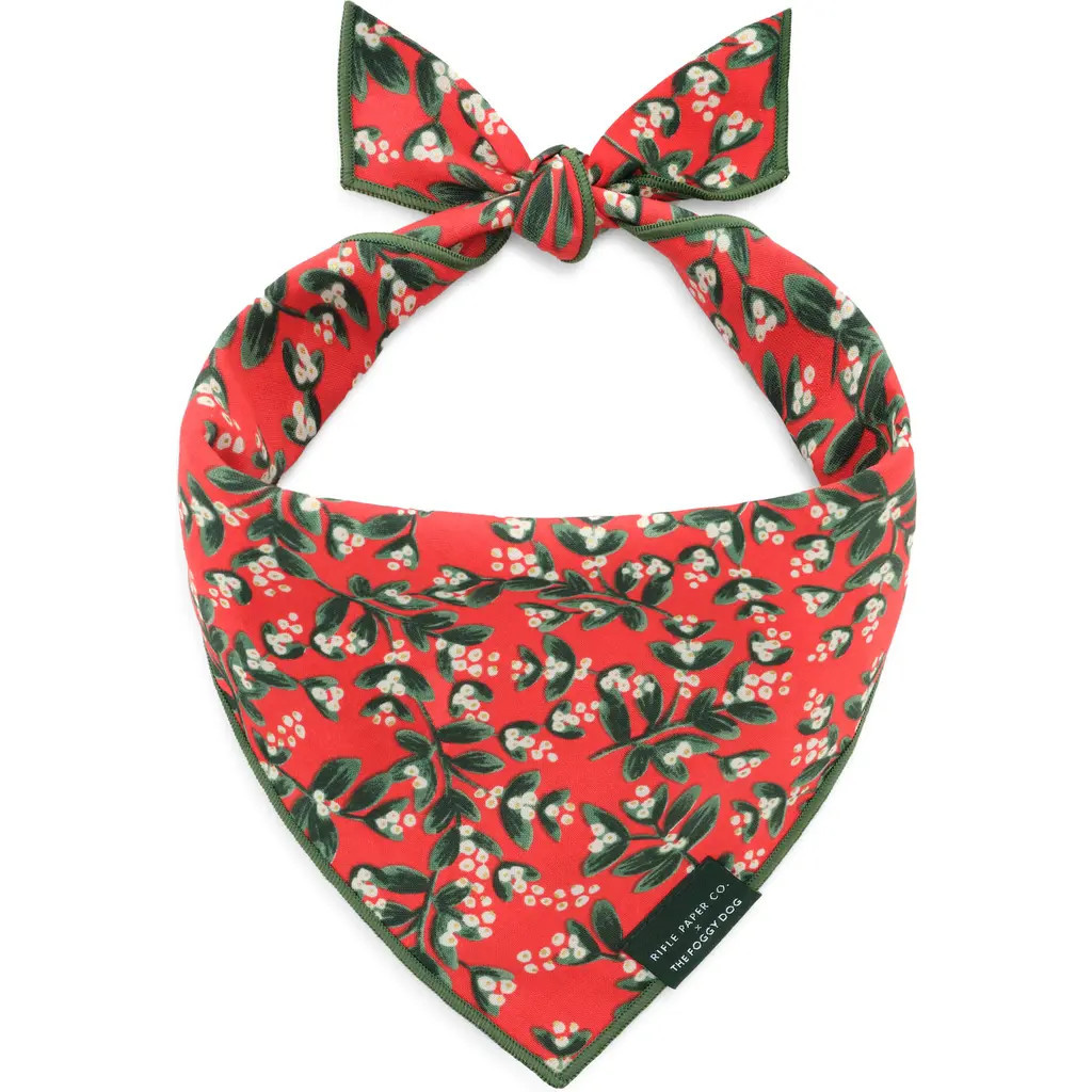 The Foggy Dog Dog Bandana in Mistletoe at Nordstrom, Size Medium | Nordstrom