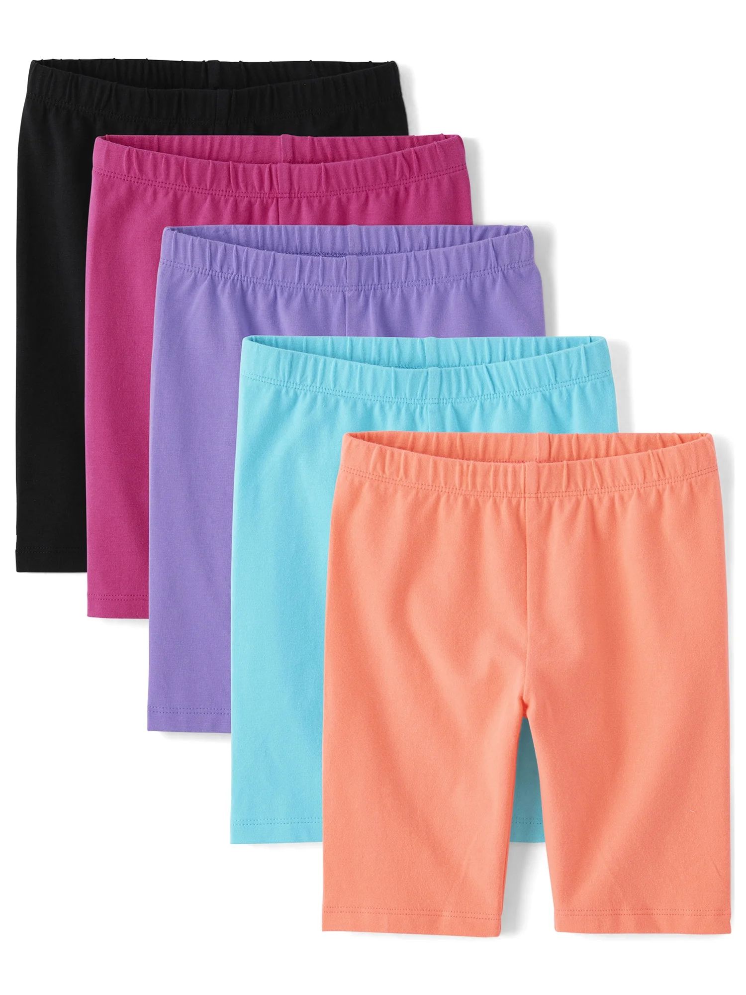 The Children's Place Girls Bike Shorts, 5-Pack, Sizes XS-XXL | Walmart (US)