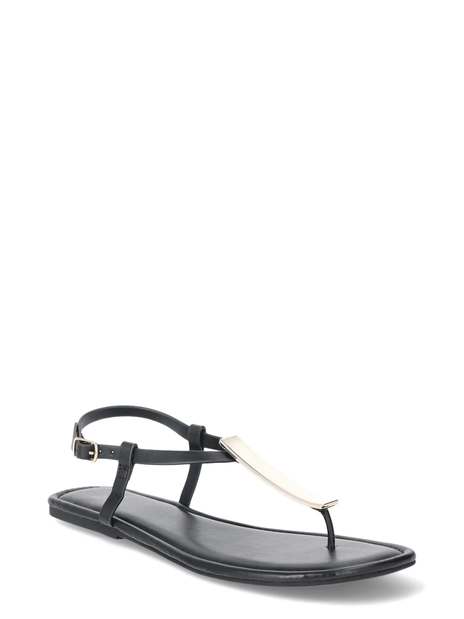 Time and Tru Women's Hardware T-Strap Sandal | Walmart (US)