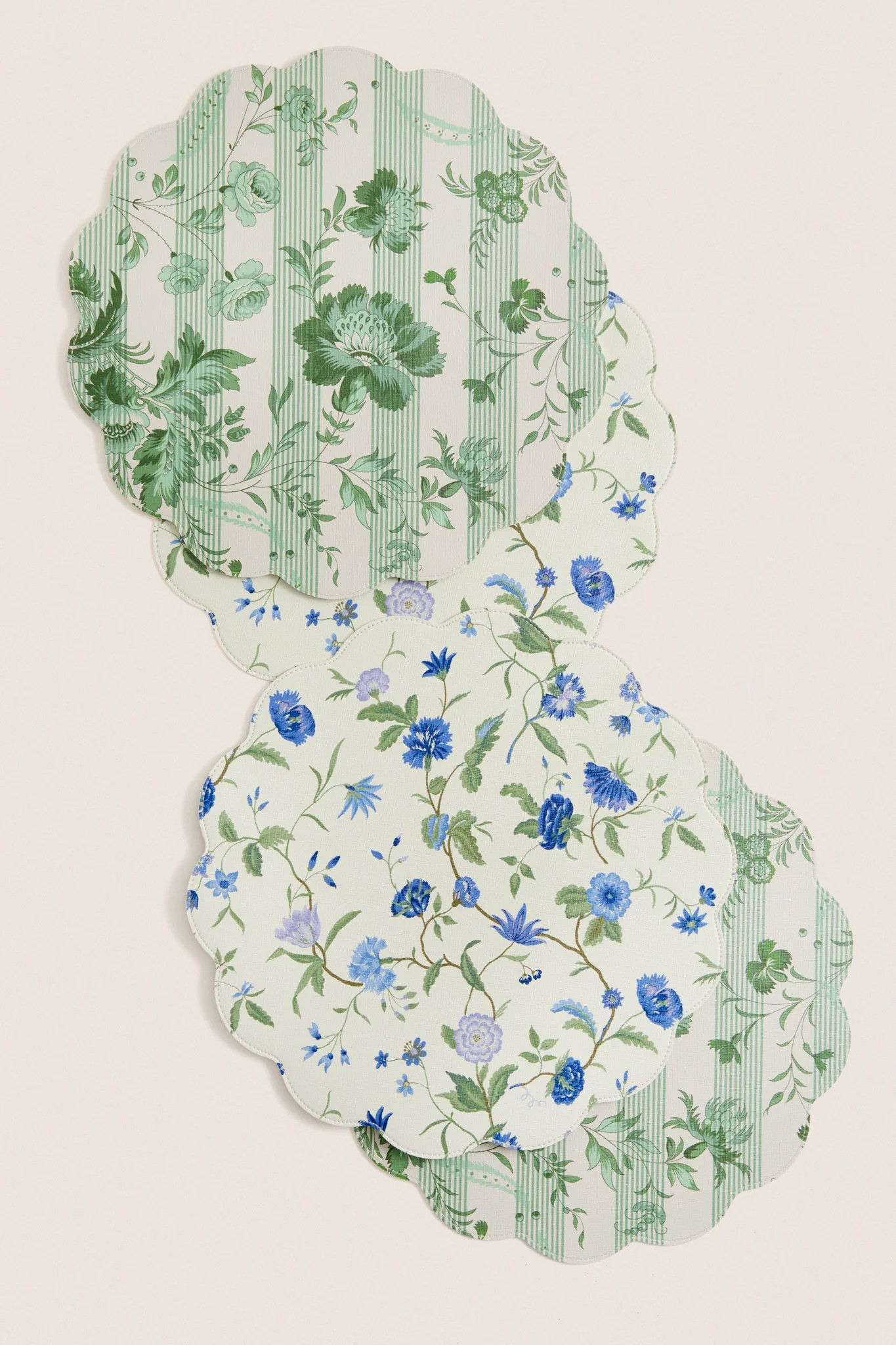 Blue and Lavender Blossom Wipeable Placemats Set of 4 | Tuckernuck (US)