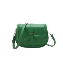 Small Saddle Bag Green Fashionable Flap | SHEIN