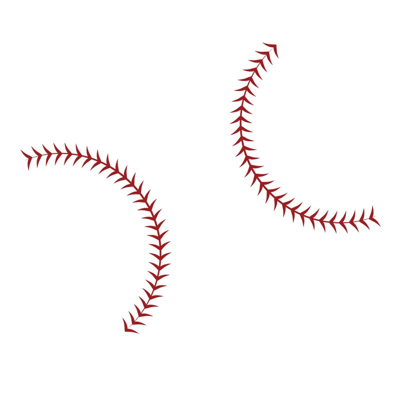 Large Baseball Seams Stitching - Vinyl Wall Art Decal Custom Stickers for Sports Fans, Schools, L... | Etsy (US)