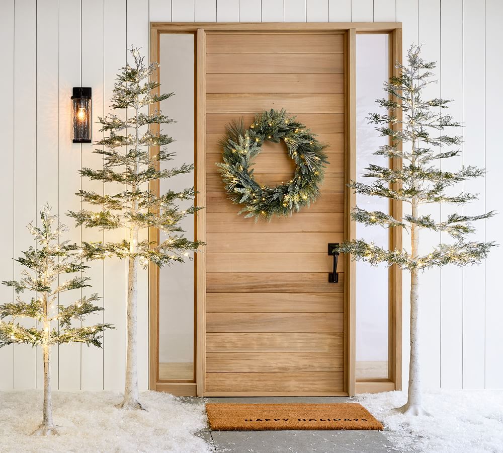Lit Frosted Crystal Trees | Pottery Barn (US)