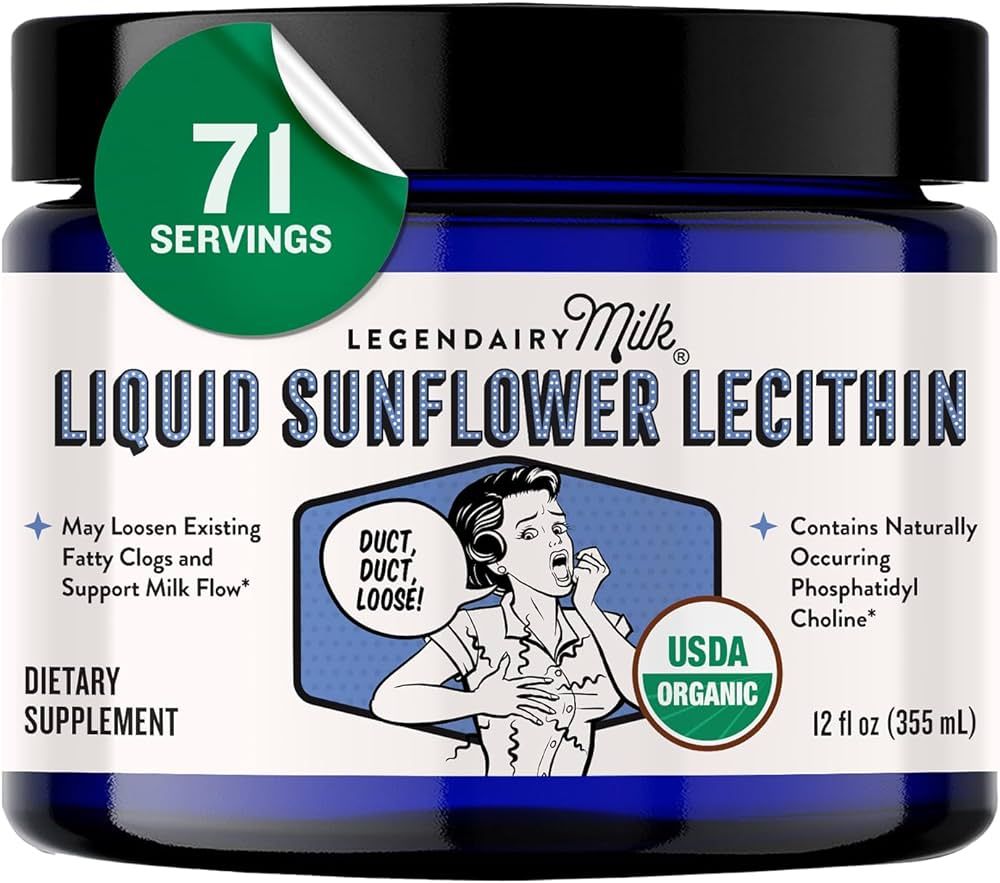 Legendairy Milk Sunflower Lecithin Liquid 12Fl - Breastfeeding Supplements for Clogged Milk Duct ... | Amazon (US)