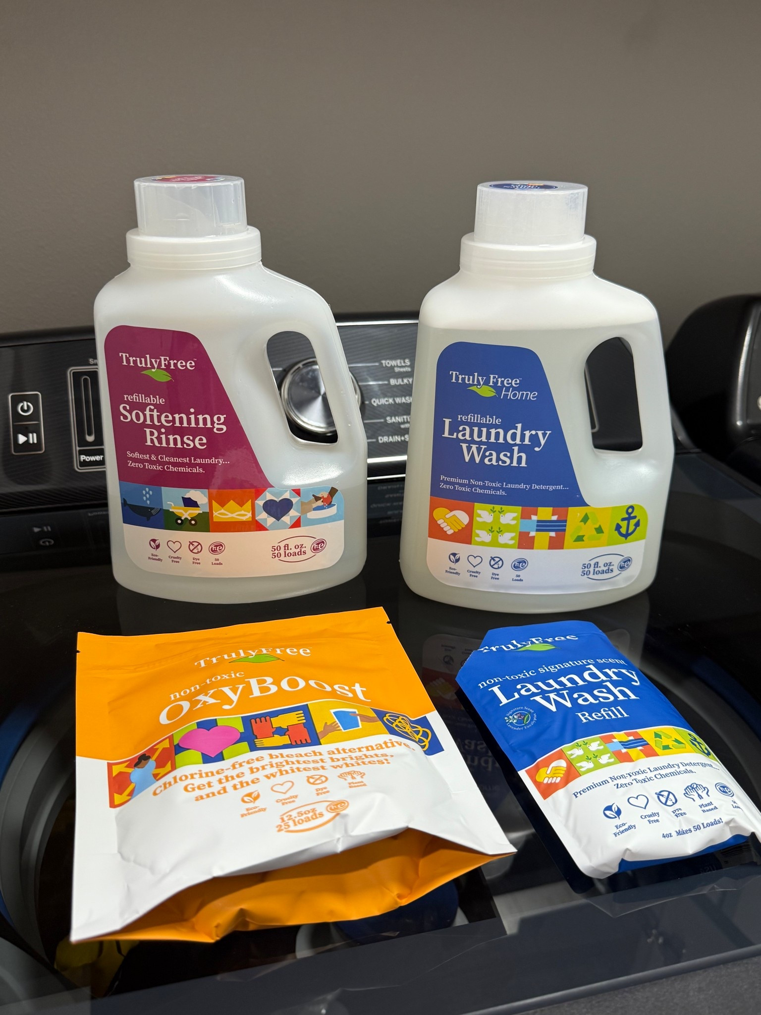 I switched our detergent to a non-toxic brand called Truly Free Home! Our clothes smell good but not overpowering, it doesn’t affect my kids’ eczema (and it has actually gotten better!!) and washes well! I also tagged some of the other non-toxic cleaning items we use and love! Win all around! #nontoxic #swap #maketheswitch

#LTKHome #LTKKids #LTKFamily