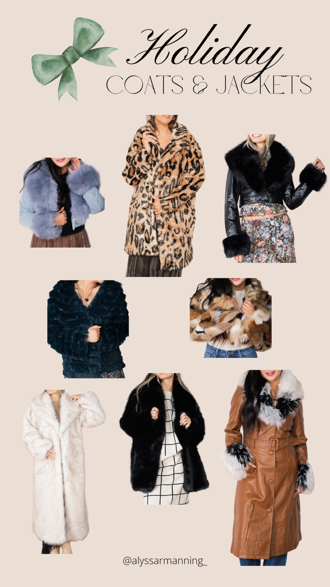 Use code ALYSSA15 at shopmollygreen.com for 15% off your purchase!

Fur coat | fur jacket | holiday style | chic coats | winter fashion

#LTKHoliday #LTKStyleTip #LTKSeasonal