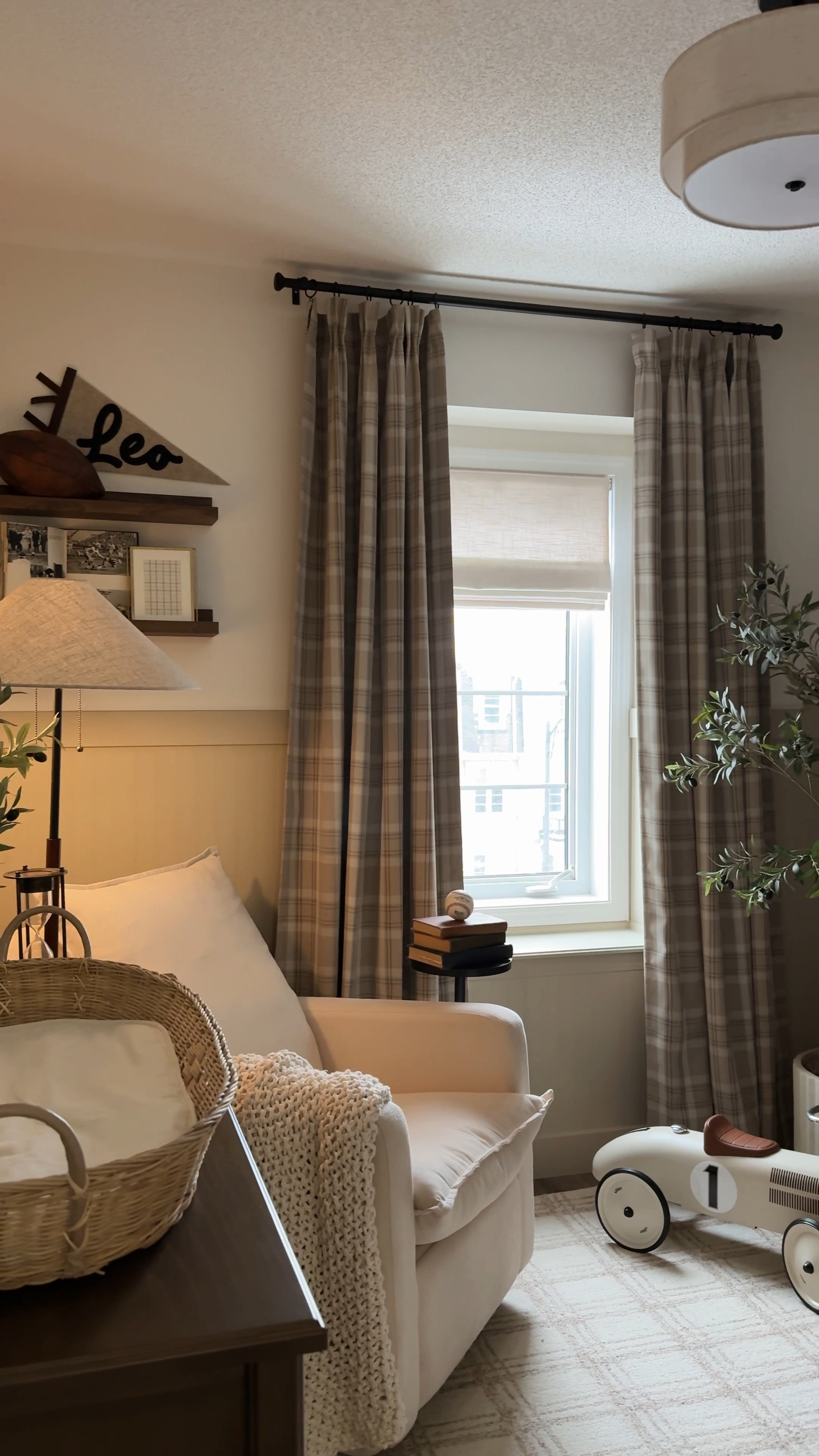 the final reveal - our vintage sports inspired nursery is complete 🤎  

 #LTKcasa #LTKbaby #LTKfamily