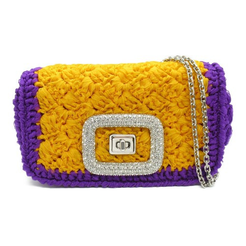 Roger Vivier Viv Choc Bag Mini Shoulder RBWAOGC3100RS0L227 Crystal Yellow Used | eBay US