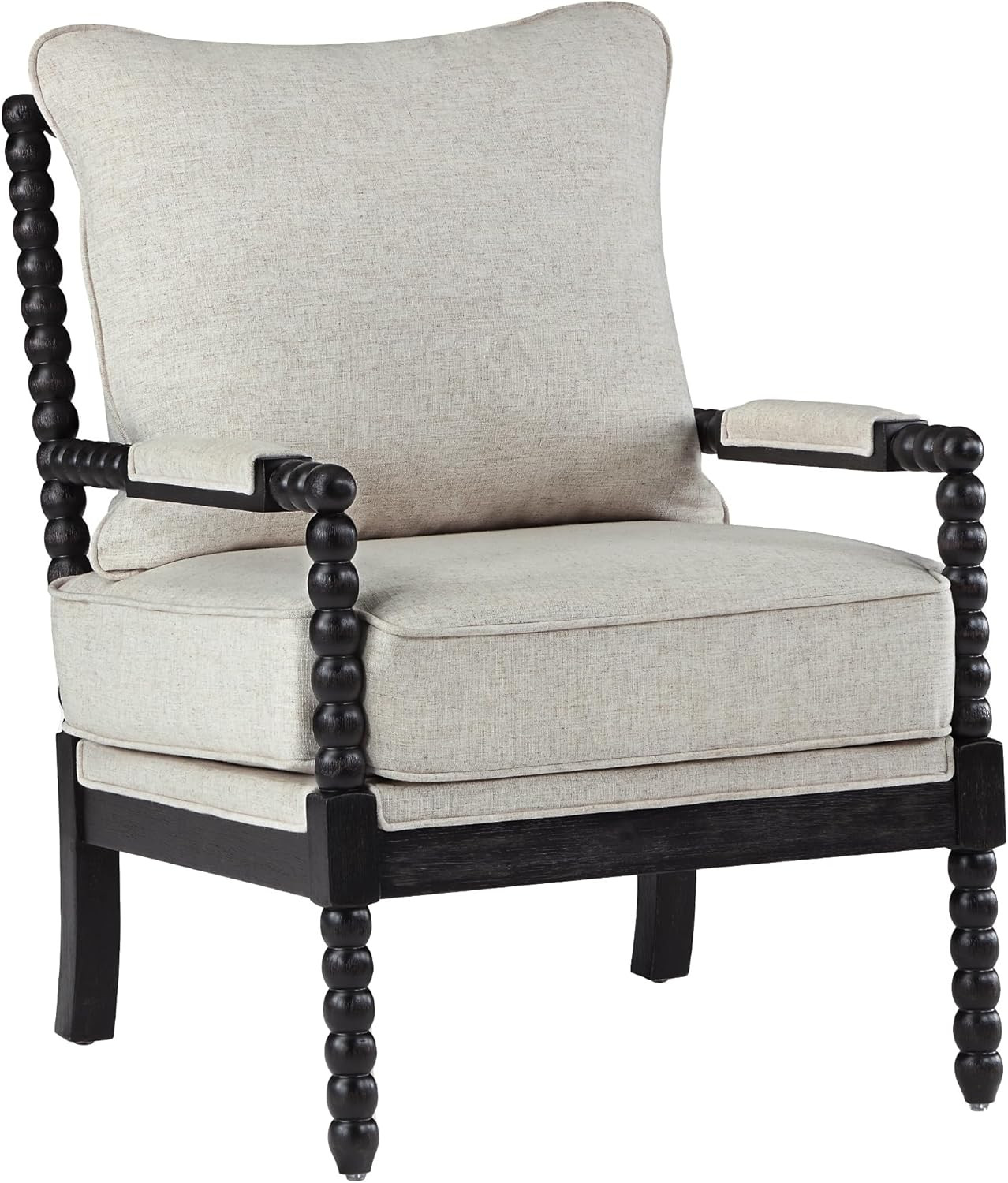 DUHOME Linen Fabric Spindle Accent Chairs Set of 2,Bobbin Chair with High Resilience Spring Cushi... | Amazon (US)