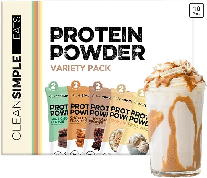 Clean Simple Eats Whey Isolate Protein Powder, Variety Pack, Naturally Sweetened, Zero Added Suga... | Amazon (US)