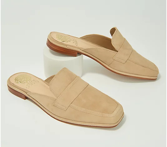 Vince Camuto x Fashion Jackson Leather Mules - Relondie - QVC.com | QVC