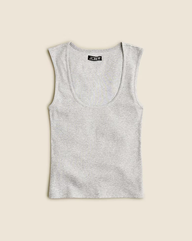 Fine rib scoopneck tank top | J. Crew US