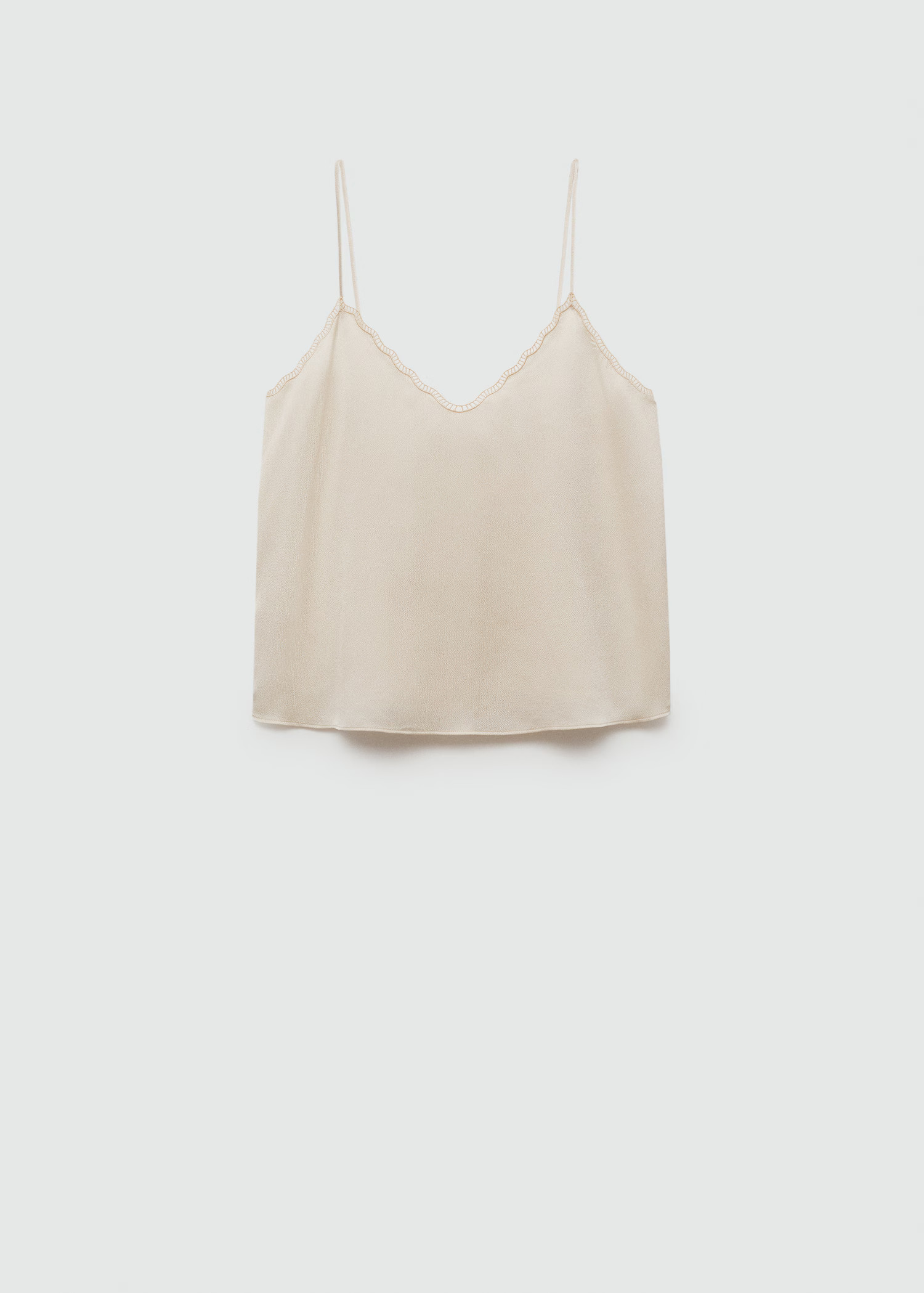 Satin top with straps | Mango (US/MX/AU)