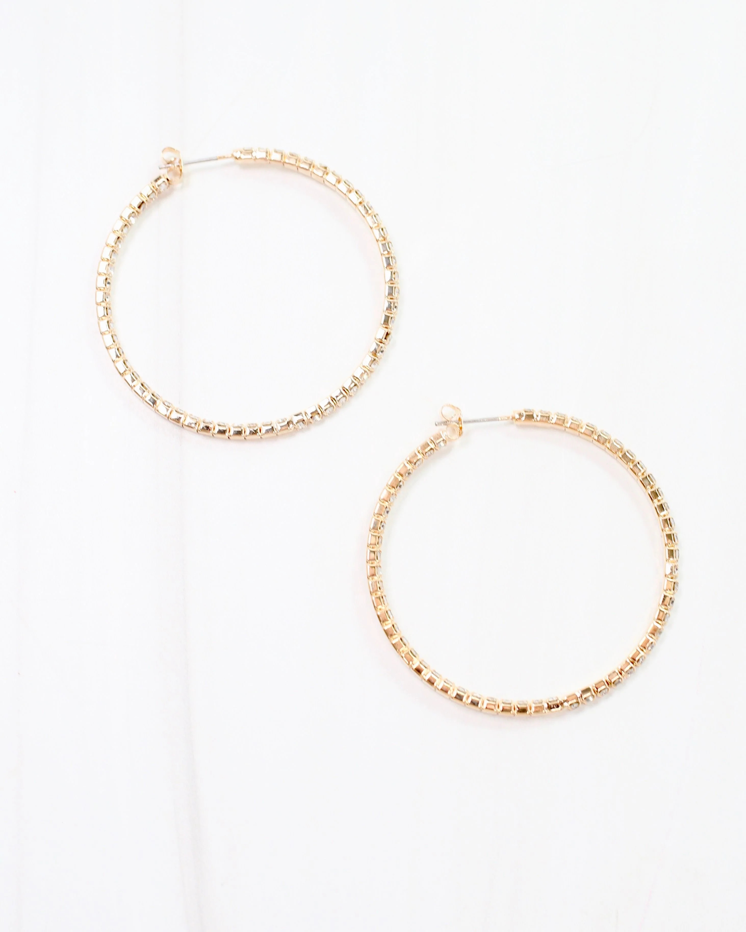 Sparkle Baby Crystal Hoop Gold | Caroline Hill