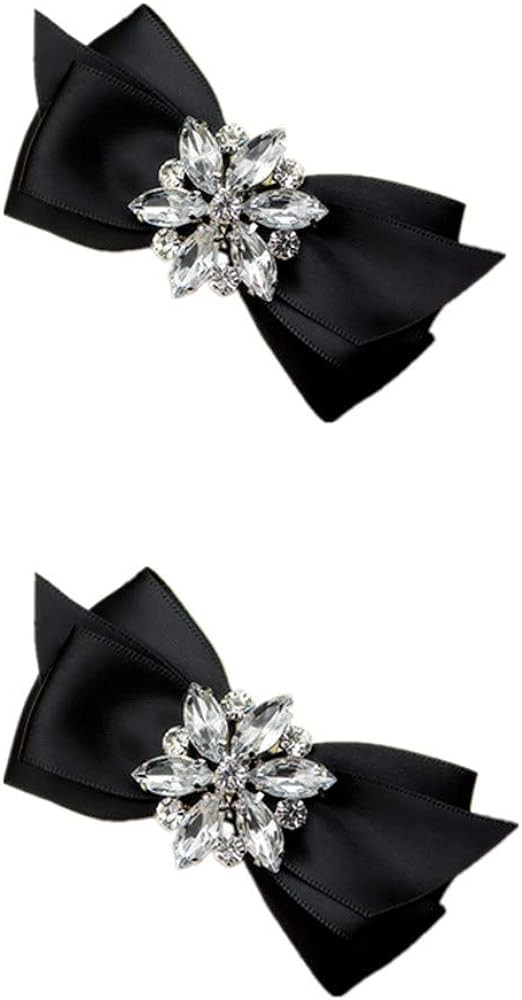 Rhinestone Crystal Wedding Bridal Shoe Bow Boots Clips Detachable Shoes Buckle Shoe Decoration Ch... | Amazon (US)