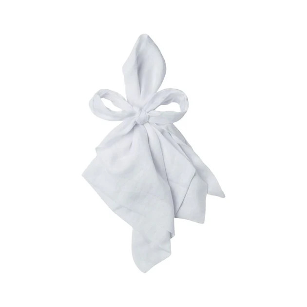 White Bow Linen Napkins - Set of 2 | Cailini Coastal