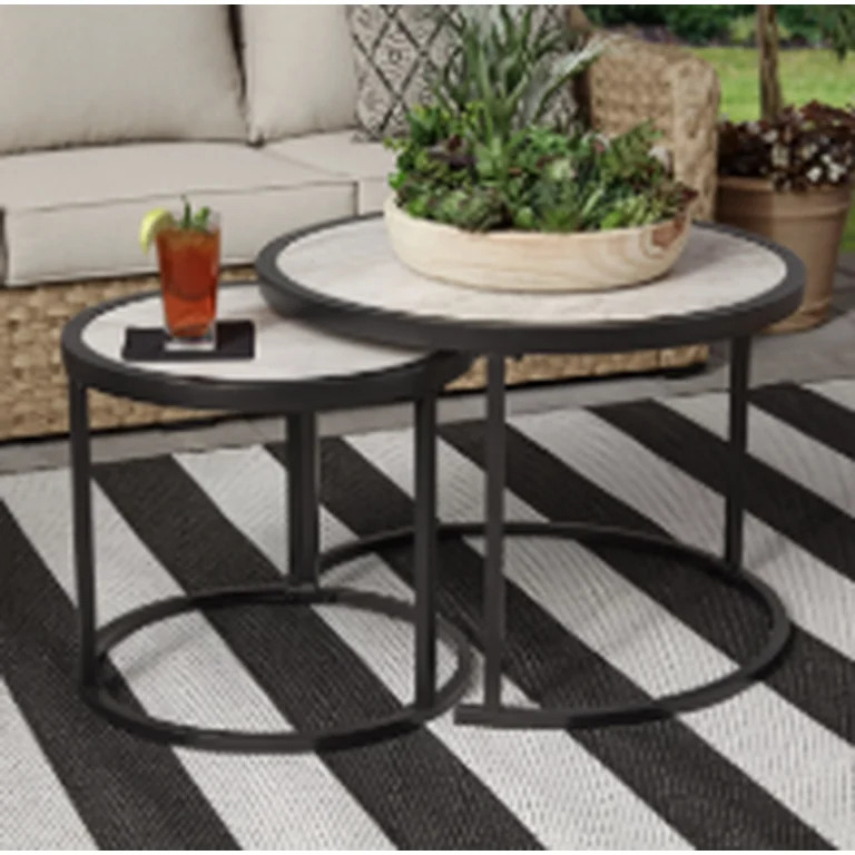 Better Homes & Gardens River Oaks Outdoor 5 Piece Conversation Set, Natural Tan Wicker | Walmart (US)