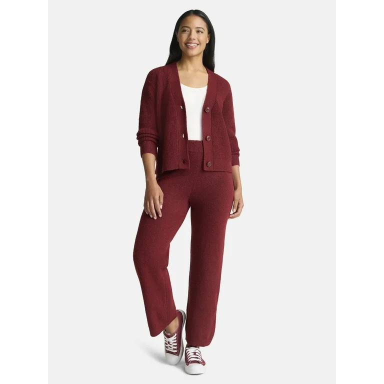 Time and Tru Women's Cardigan and Pants Sweater Set, 2-Piece, Sizes XS-XXXL | Walmart (US)