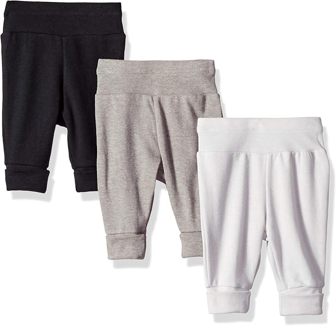 Hanes Baby Sweatpants, Ultimate Flexy Soft Stretch Joggers Boys & Girls, 3-Pack, Grey, 0-6 Months | Amazon (US)