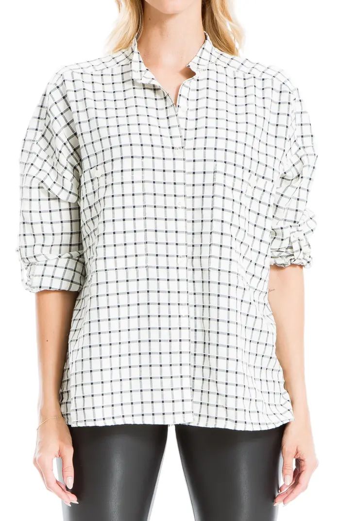 MAX STUDIO Mini Check Shirt | Nordstromrack | Nordstrom Rack