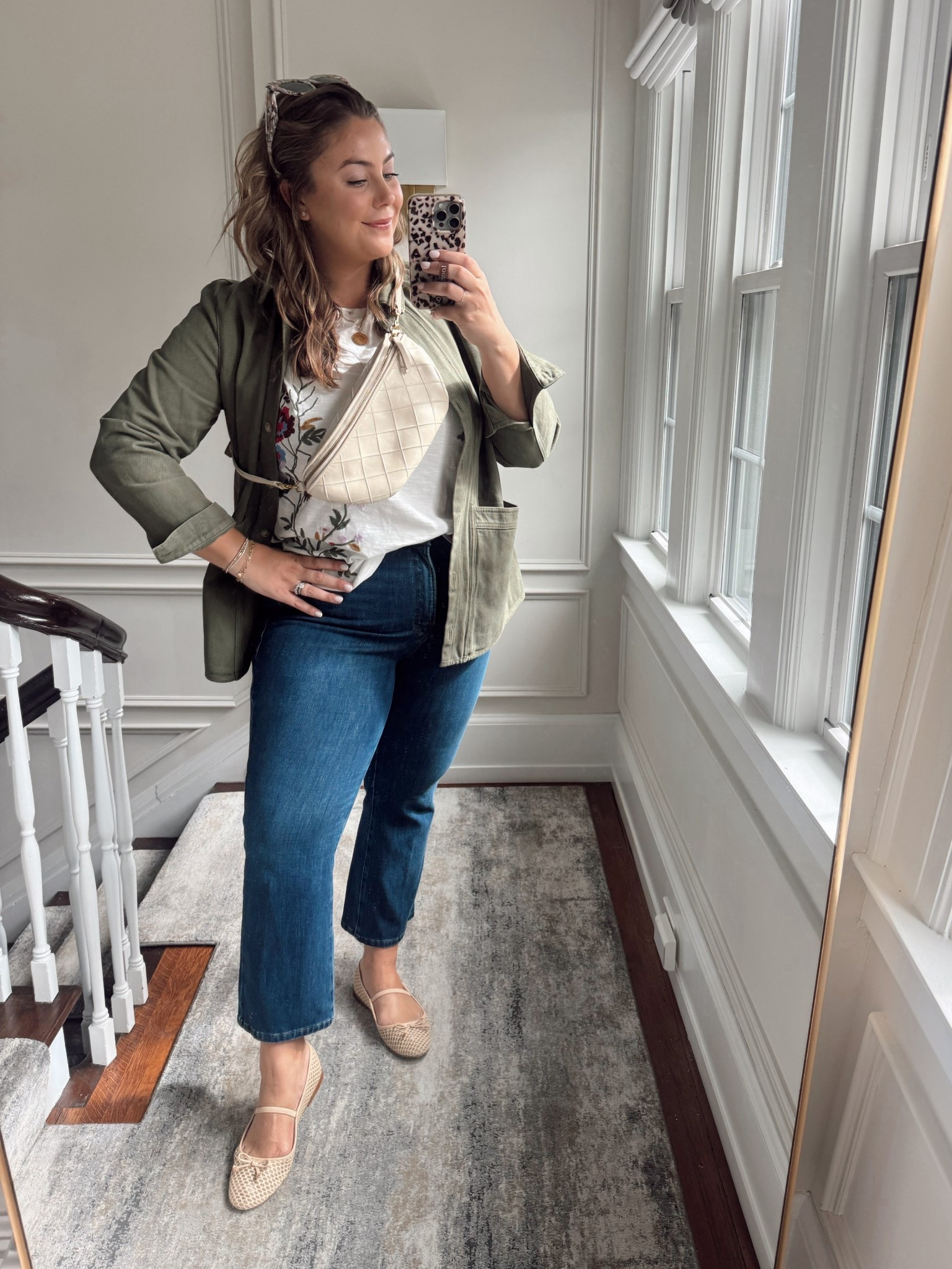 Spring outfit - wearing size XL in jacket, 1X in T-shirt, 16 in jeans. 

#LTKStyleTip #LTKMidsize #LTKSeasonal