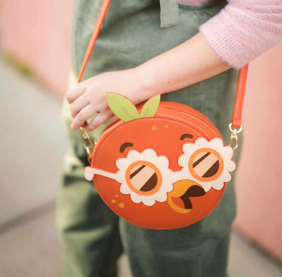 Glasses Orange Bird Custom Designer Faux Leather Bag - Etsy | Etsy (US)