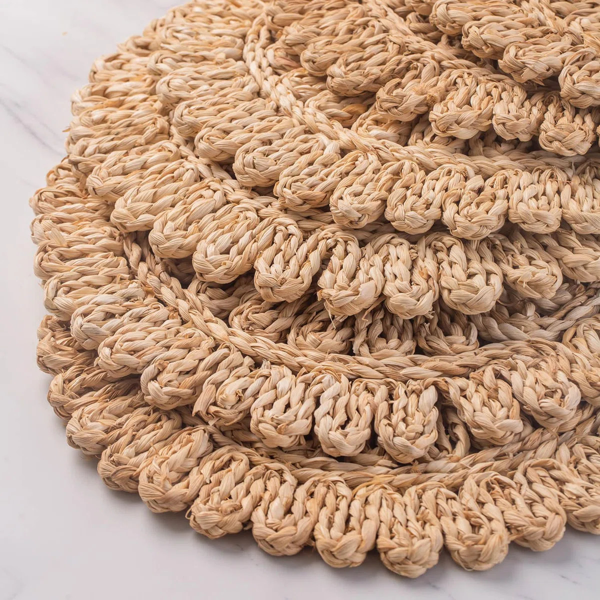 Set Of 6 Round Corn Husk Placemats | Natural Woven Rattan Table Mats | Heat Resistant & Anti-Slip... | Wayfair North America