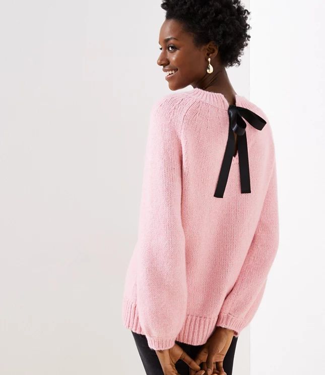 Tie Back Drapey Sweater | LOFT | LOFT