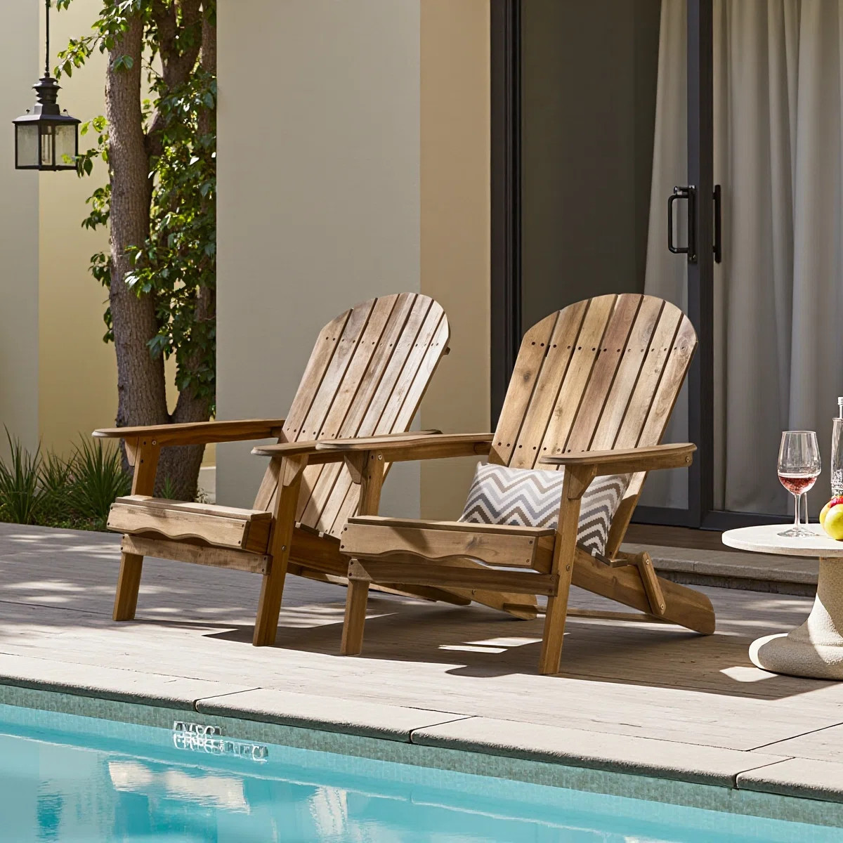 Woking Foldable Outdoor Adirondack Set (Set of 2) | Wayfair North America