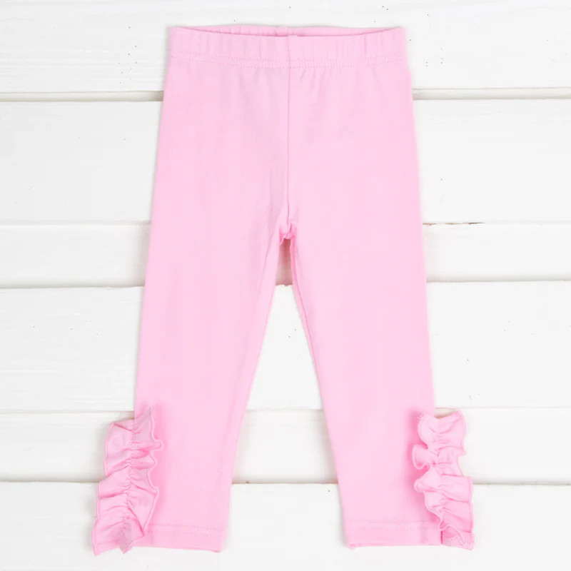 Pink Side Ruffle Leggings | Classic Whimsy
