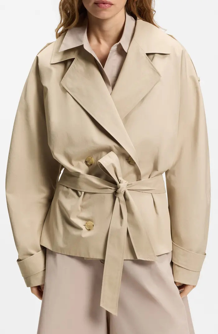 Cropped Cotton Trench Coat | Nordstrom