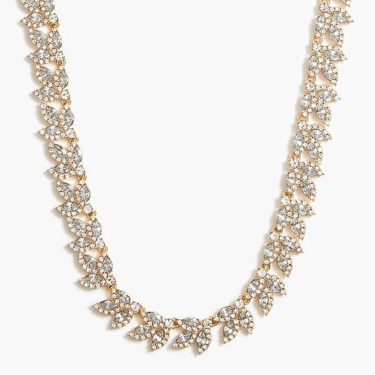 Crystal leaves statement necklace | J.Crew Factory