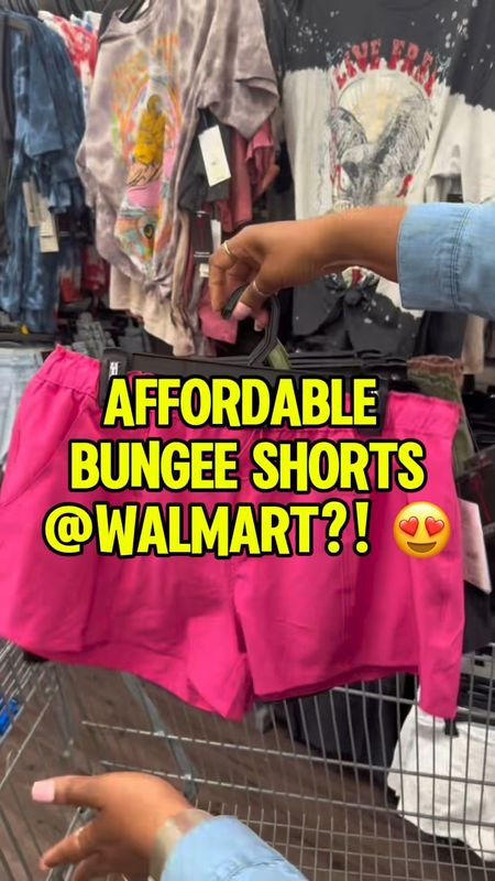 #WalmartPartner I can't believe I found these bungee shorts at @Walmart! 😍 The parachute-like material is perfect for summer, and they're so affordable at under $10. You definitely want to snag these next time you go! ❤️✨ @WalmartFashion #WalmartFinds #Walmart #WalmartFashion