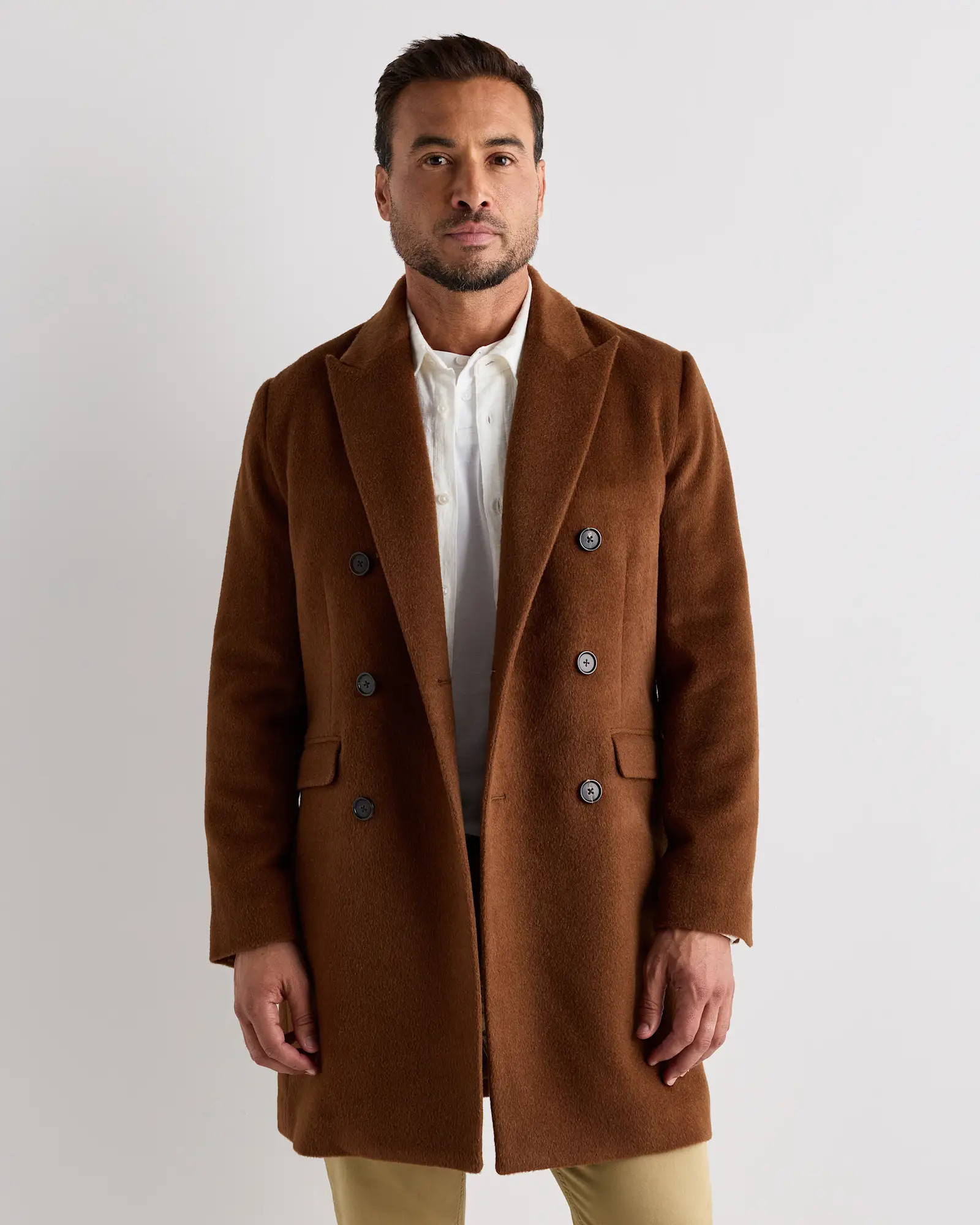 Camel Hair Double-Breasted Overcoat in Vicuna | Quince