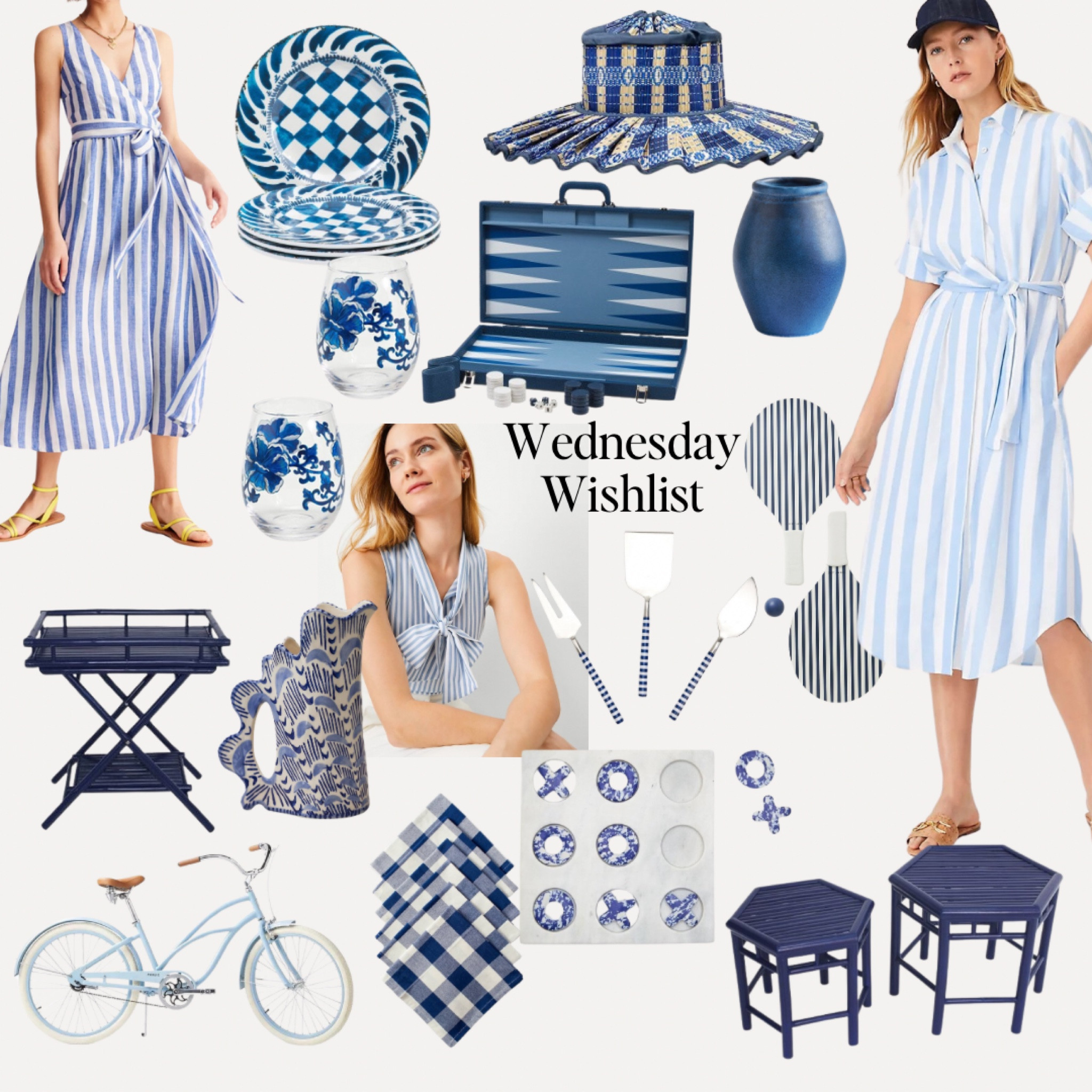 Wednesday wishlist: blue and white edition

#chinoiserie #traveloutfit #tabletop #summerentertaining #blueandwhite#moderncoastal #summerdresses #summerhat #barcart #endtables #bluehomedecor #giftideas 

#LTKStyleTip #LTKHome #LTKSaleAlert