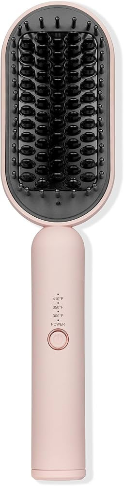 L'ANGE HAIR Mane Pass 2-in-1 Straightening Brush – Ceramic-Coated Bristles | Negative Ion Funct... | Amazon (US)