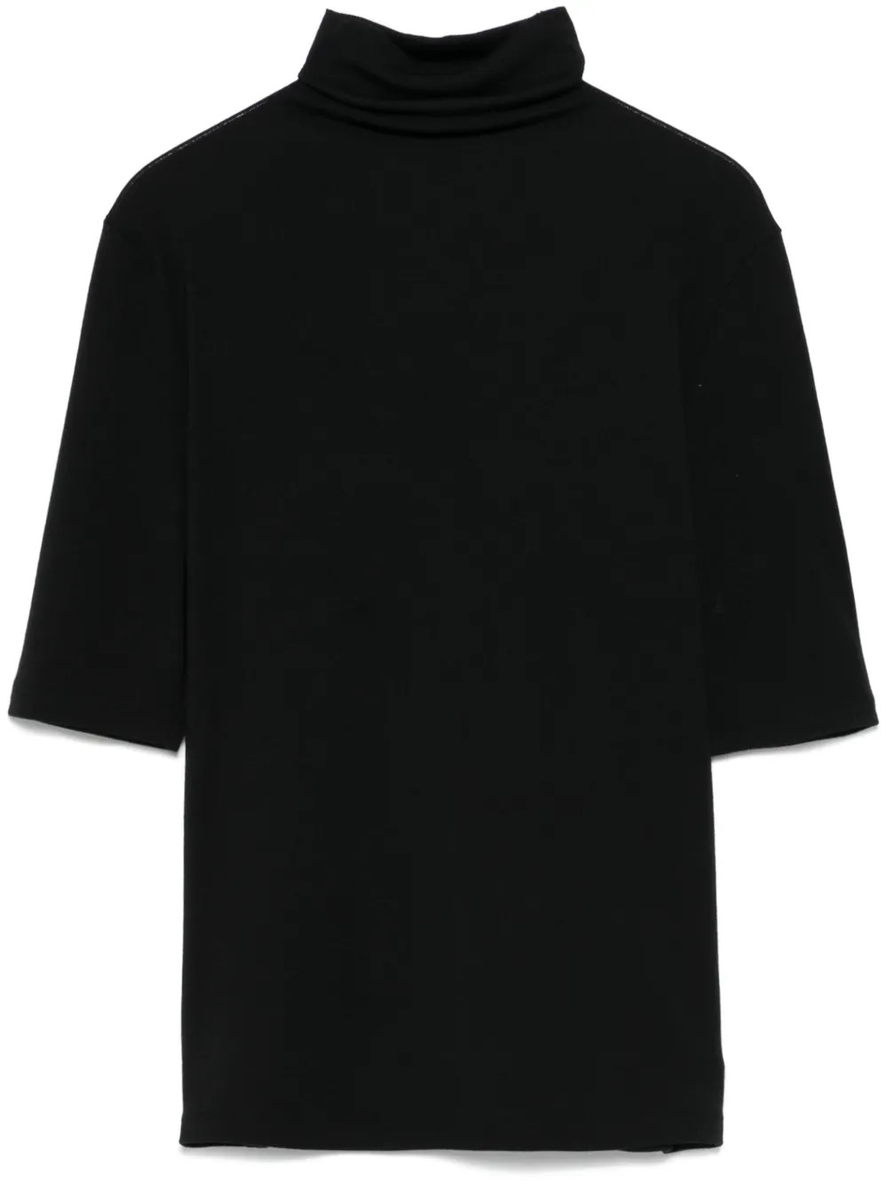 Vince elbow-Sleeve roll-neck Top | Black | FARFETCH AE | Farfetch Global