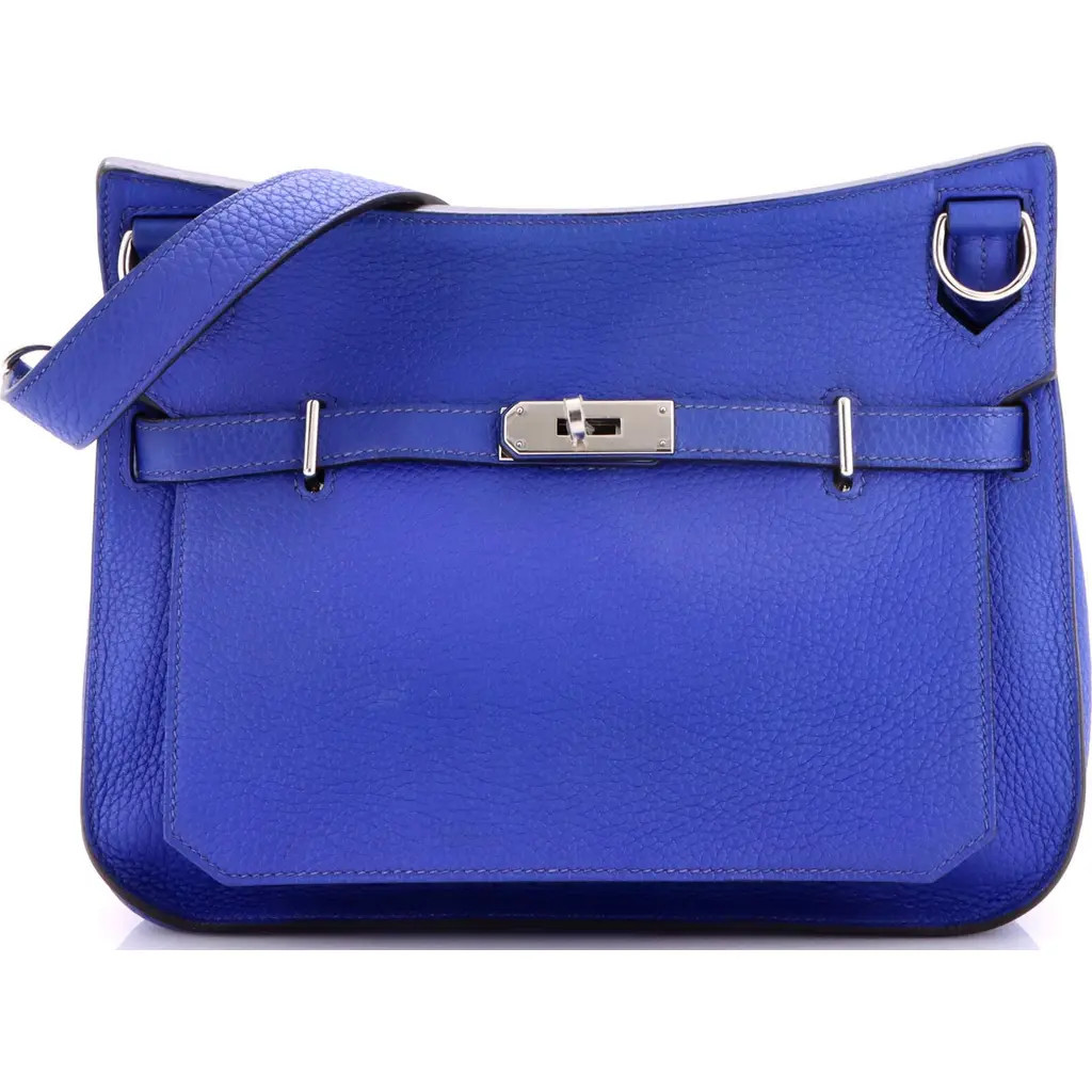Pre-Owned Hermes Jypsiere Bag Clemence 28 in Bleu Electrique at Nordstrom, Size Small | Nordstrom