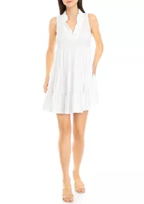 Crown & Ivy™ Women's Sleeveless Ruffle Neck Dress | Belk