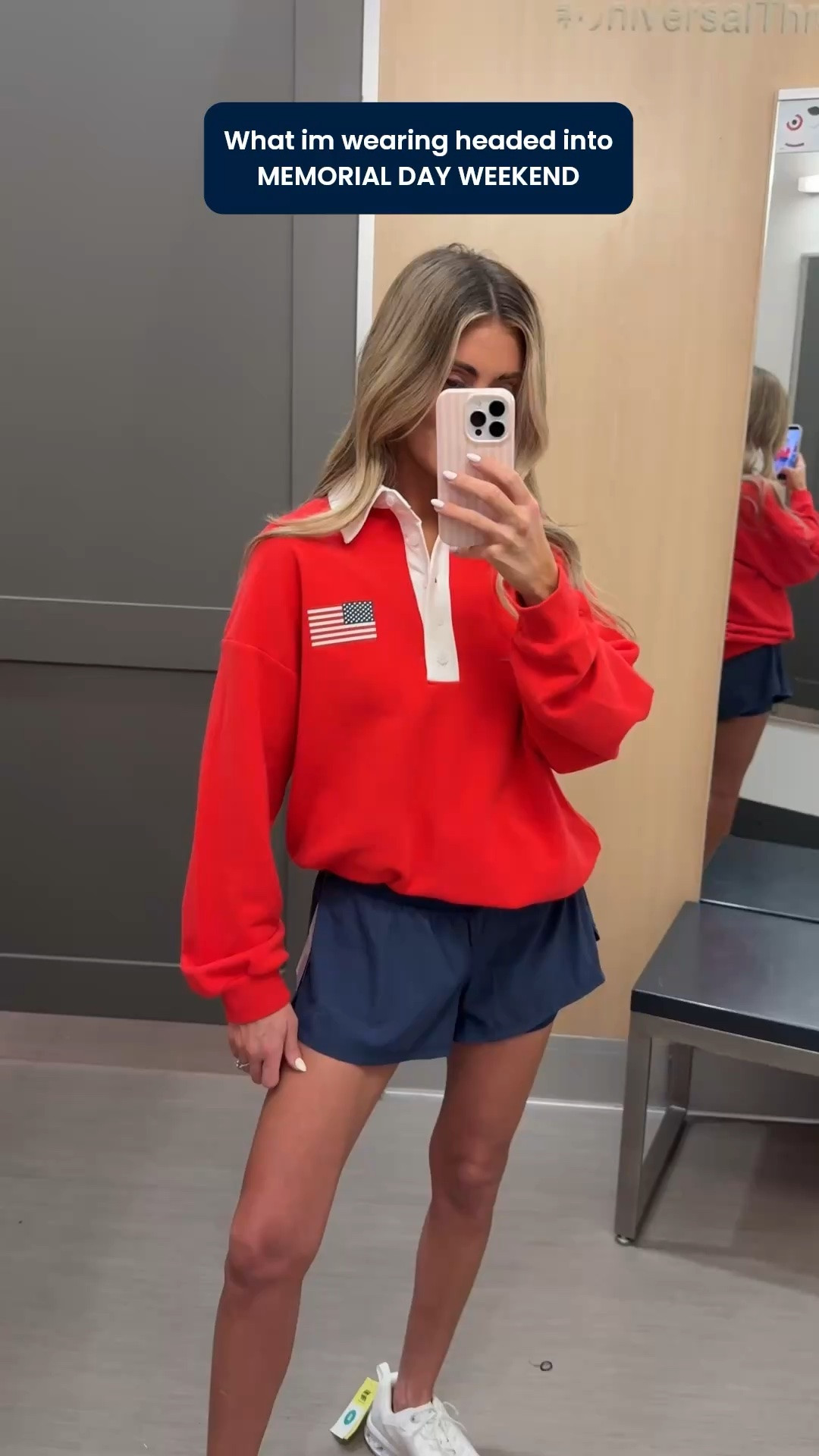 🇺🇸 Found the cutest Target outfit for Memorial Day weekend ❤️🤍💙 wearing a XS in shorts and small in pullover 

This flag pullover is giving coastal Americana in the best way and paired with these lightweight navy shorts, it’s an easy outfit for backyard BBQs, lake days, baseball games, errands, or just staying comfortable all weekend long. Bonus: everything is budget-friendly and available for a quick Target pickup.

Would you wear this for Memorial Day weekend? 🇺🇸✨ #ad @Target

#LTKootd #LTKmomlife #LTKActive