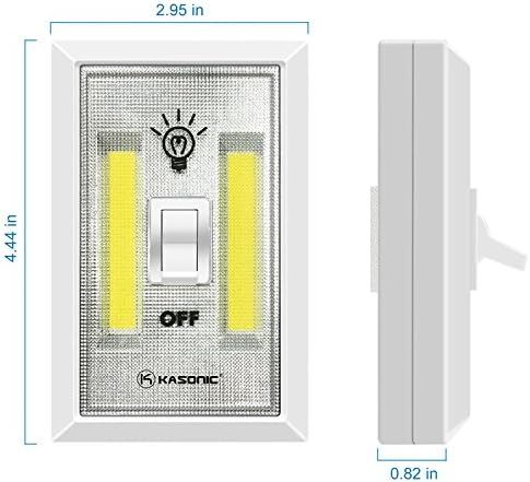 LED Night Light, Kasonic 200 Lumen Cordless COB LED Light Switch, Under Cabinet, Shelf, Closet, G... | Amazon (US)