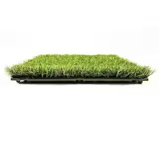 TrafficMASTER 1 ft. x 1 ft. Artificial Grass Interlocking Tiles (9-Pack) 48219 | The Home Depot