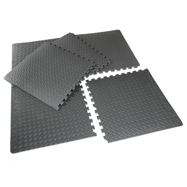 CAP 22.3" x 22.3" Gray Foam Interlocking Floor Mats, 6 Piece | Walmart (US)