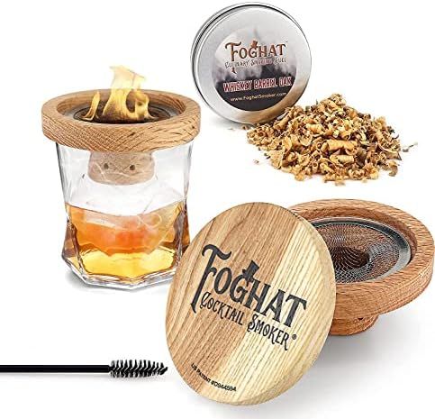 THOUSAND OAKS BARREL Foghat Cocktail Smoker W/ Bourbon Barrel Wood Shavings-Infuse Cocktails, Win... | Amazon (US)