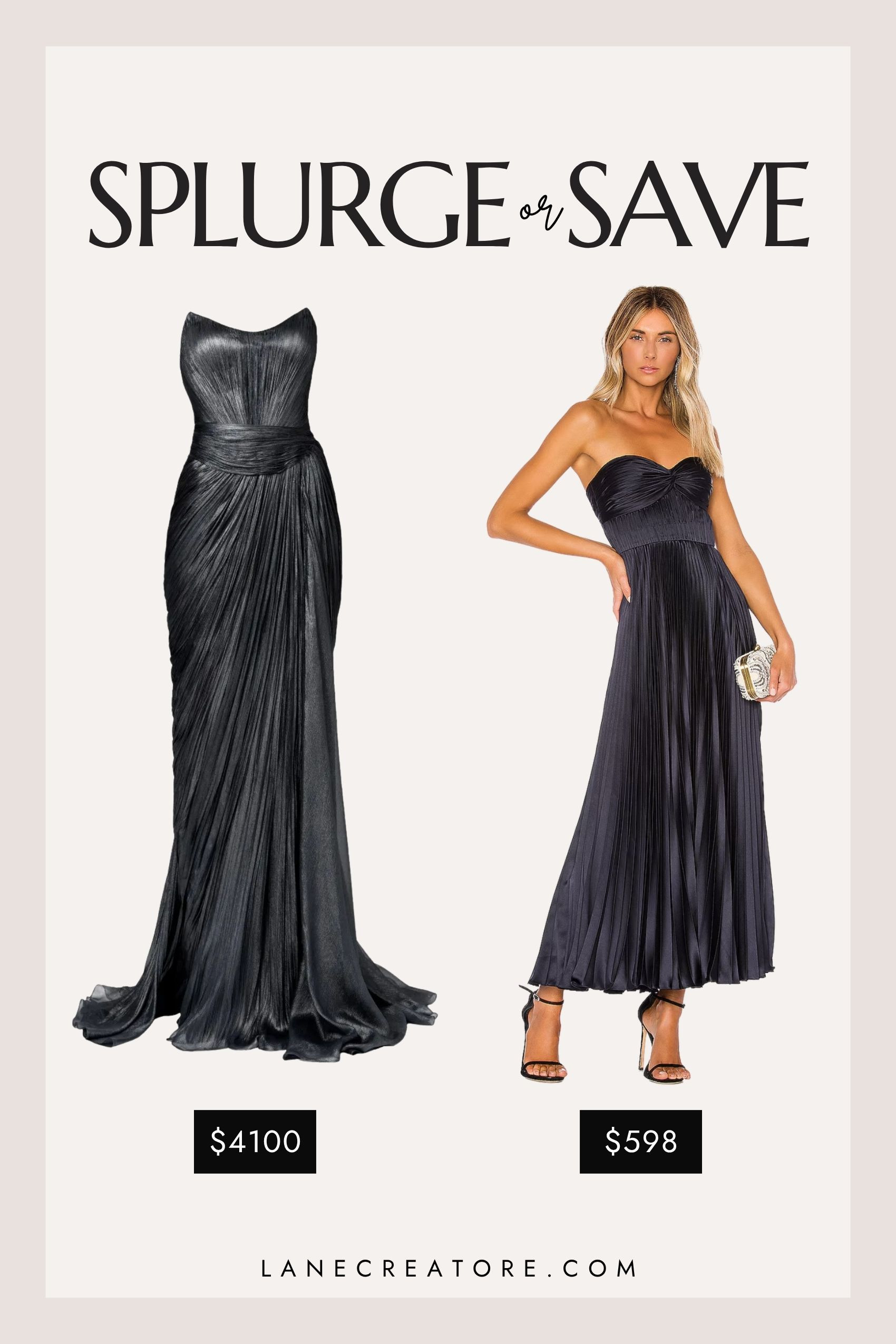 Iris Serban Pleated Bodice Gown Dupe. Splurge or save? 💫

.
.
.

Tags: iris serban dress dupe. iris serban gown dupe. iris serban inspired dress. black strapless gown. pleated evening dress. black formal dress. elegant black gown. strapless maxi dress. black wedding guest dress. formal occasion dress. pleated maxi dress. evening gown.