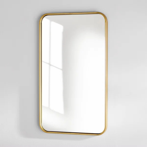 Sabine Metal Rounded Rectangle Wall Mirror | Wayfair North America