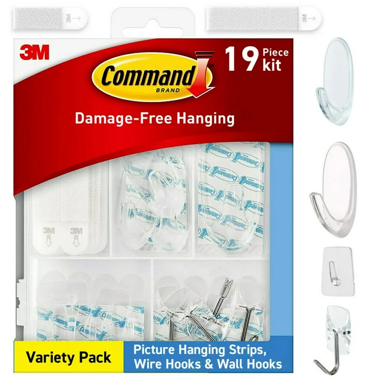 Command Holiday Decorations Kit, Clear, Holds .5 to 16 lbs, Picture Hangers, Wire and Wall Hooks,... | Walmart (US)