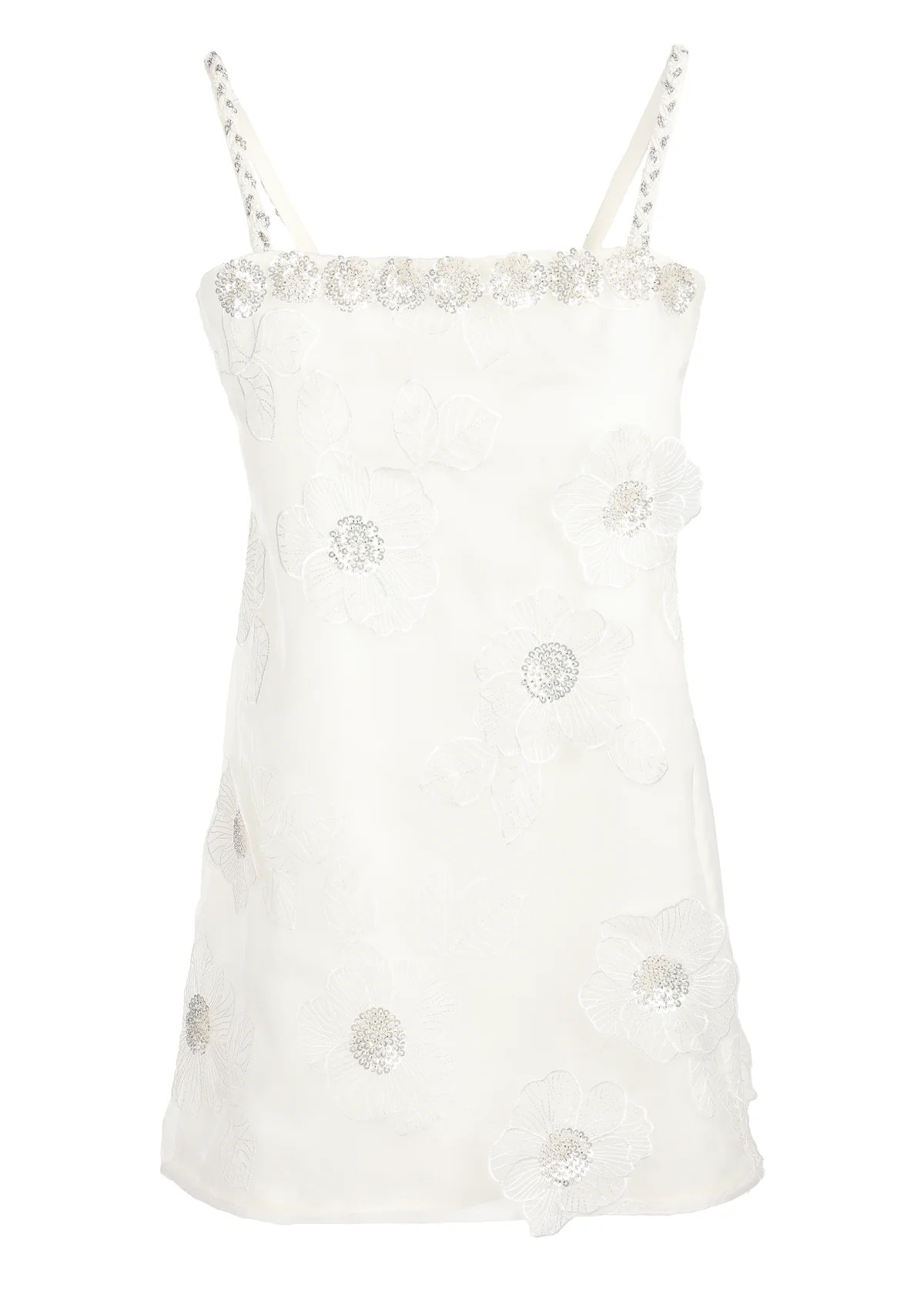 Gardenia Mini Dress in White | Over The Moon