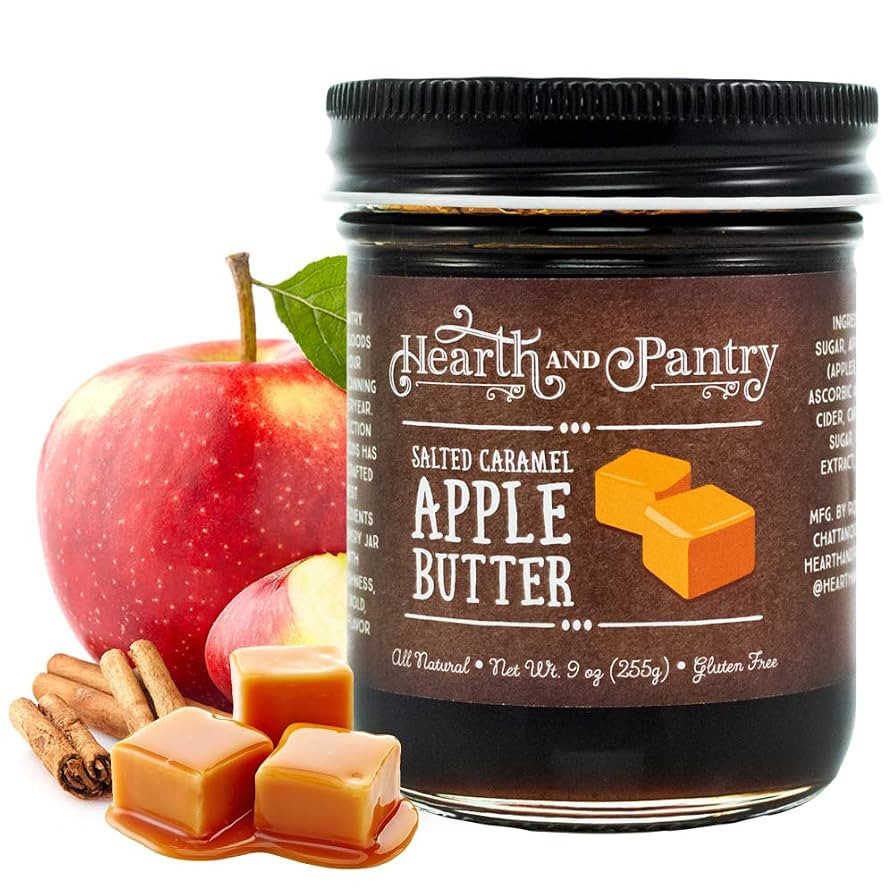 Hearth and Pantry Apple Butter Spread - Salted Caramel Apple Fruit Butter - Gluten Free - All-Nat... | Amazon (US)